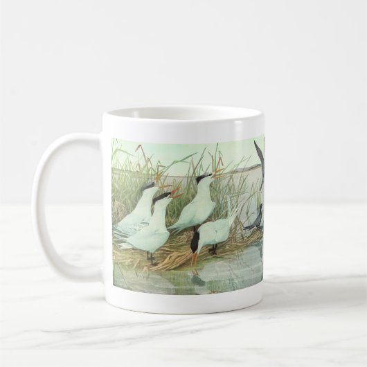  Shorevogels in Marsh door Louis Fuertes Koffiemok (Links)