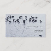 Shorevogels op een meer visitekaartje (Achterkant)