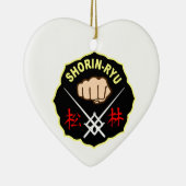 SHORIN RYU KARATE PATCH SYMBOL KANJI KERAMISCH ORNAMENT (Rechts)