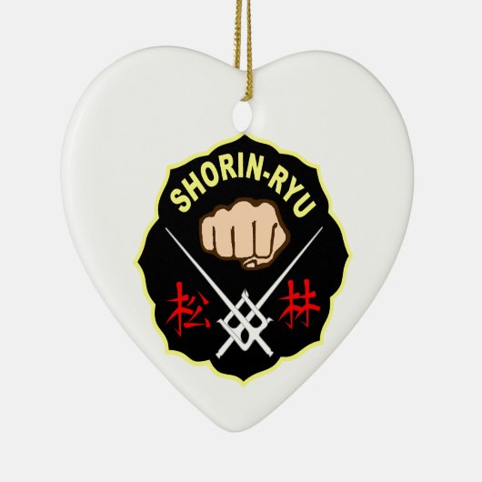 SHORIN RYU KARATE PATCH SYMBOL KANJI KERAMISCH ORNAMENT (Rechts)