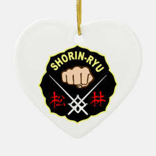 SHORIN RYU KARATE PATCH SYMBOL KANJI KERAMISCH ORNAMENT