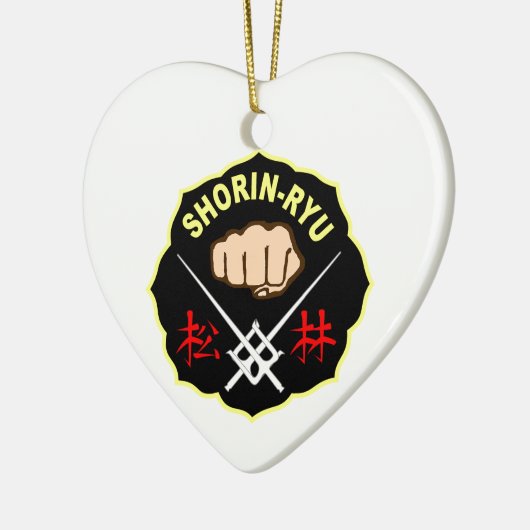 SHORIN RYU KARATE PATCH SYMBOL KANJI KERAMISCH ORNAMENT (Links)