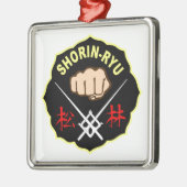 SHORIN RYU KARATE PATCH SYMBOL KANJI METALEN ORNAMENT (Links)
