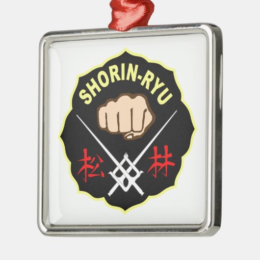 SHORIN RYU KARATE PATCH SYMBOL KANJI METALEN ORNAMENT (Links)