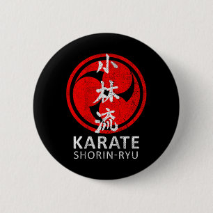 Shorin Ryu Karate Symbool Kanji Japan Martial Art Ronde Button 5,7 Cm