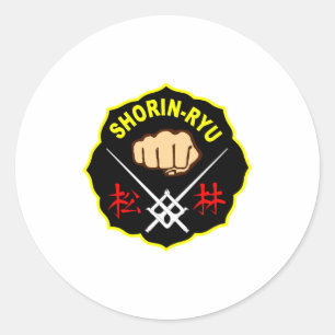 Shorin Ryu Matsubayashi stijl Karate Kanji voor T Ronde Sticker