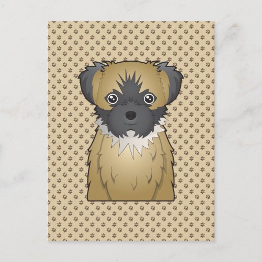 Shorkie Cartoon Briefkaart (Voorkant)