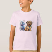 Shorkie Cartoon Sticker T-shirt Design (Voorkant)