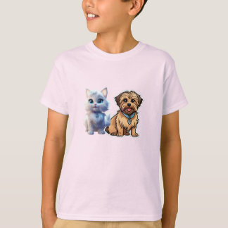 Shorkie Cartoon Sticker T-shirt Design