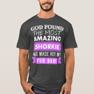 Shorkie Lover Moeder Bont Baby voor vrouwen Shitzu T-shirt