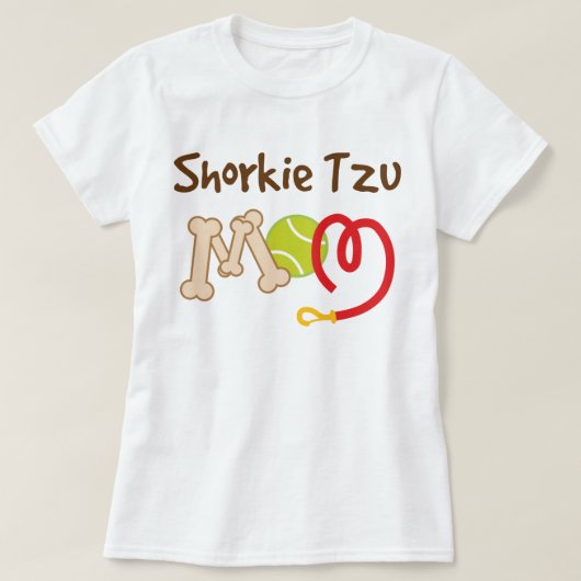 Shorkie Tzu Hondenras Mam Gift T-shirt (Design voorkant)