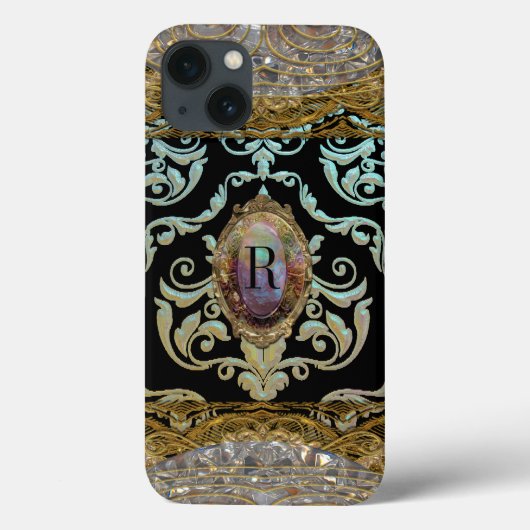 Shorrelyne Monogram beschermende schade Case-Mate iPhone Case (Achterkant)