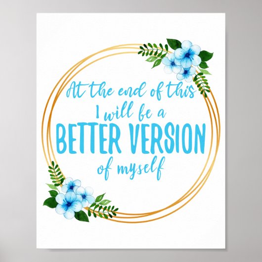 short affirmations about dreams and goals poster (Voorkant)