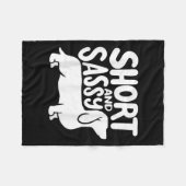 Short And Sy Funny Daschund Dog Lover Quote Fleece Deken (Voorkant (Horizontaal))