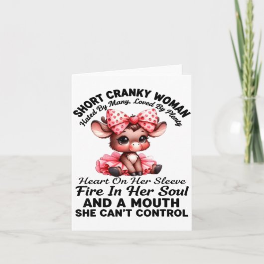 Short Cranky Woman Hated By Many Loved By Plenty H Kaart (Voorkant)
