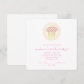 Short Cupcake-uitnodiging Kaart (Voorkant / Achterkant)