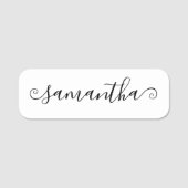 Short Curly Swash-handtekeningscript Naamplaatje (Voorkant)