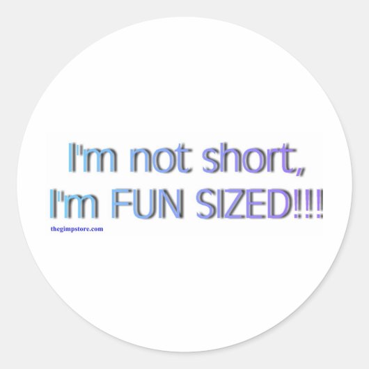 short_funsize ronde sticker (Voorkant)