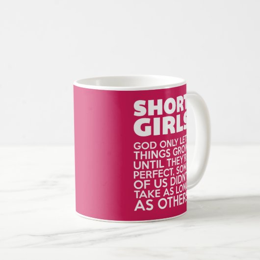 Short Girls Funny Quote Koffiemok (Voorkant rechts)