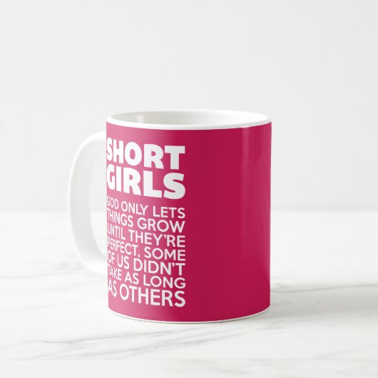 Short Girls Funny Quote Koffiemok (Voorkant links)