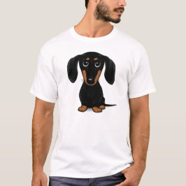 Short Hazard Black en Tan Dachshund T-shirt