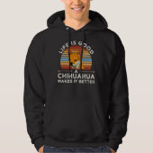 Short Hazard Chihuahua Funny Idea Hoodie (Voorkant)