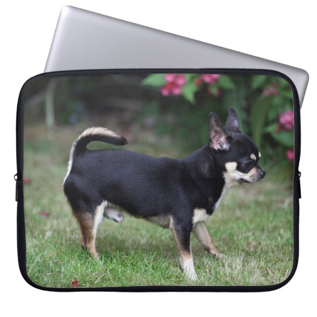 Short Hazard Chihuahua Standing Laptop Sleeve (Voorkant)