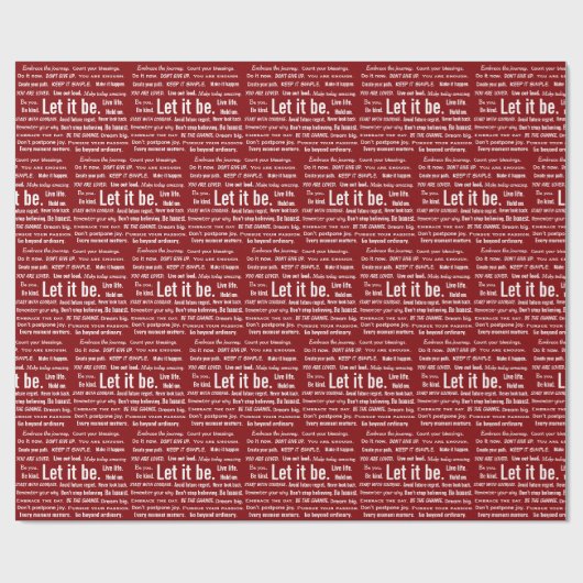 Short Inspirational Quotes On Red Cadeaupapier (Vlak)