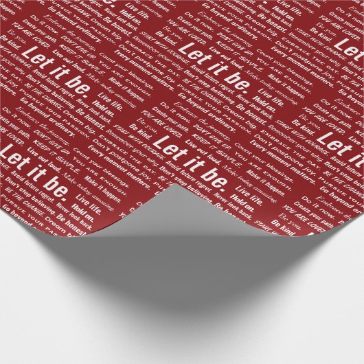 Short Inspirational Quotes On Red Cadeaupapier (Hoek)