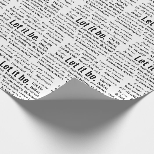 Short Inspirational Quotes On White Cadeaupapier (Hoek)