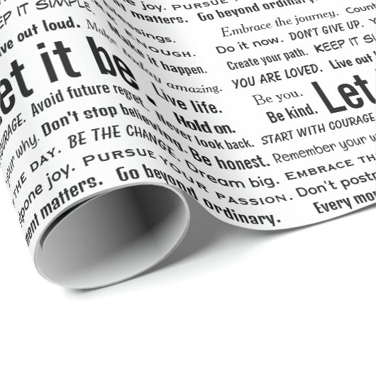 Short Inspirational Quotes On White Cadeaupapier (Rol Hoek)