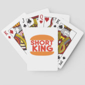 Short King Funny Minimal Design Pokerkaarten (Achterkant)