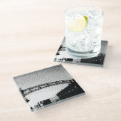 short north district glass onderzetter glazen onderzetter (Schuin)