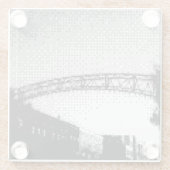 short north district glass onderzetter glazen onderzetter (Achterkant)