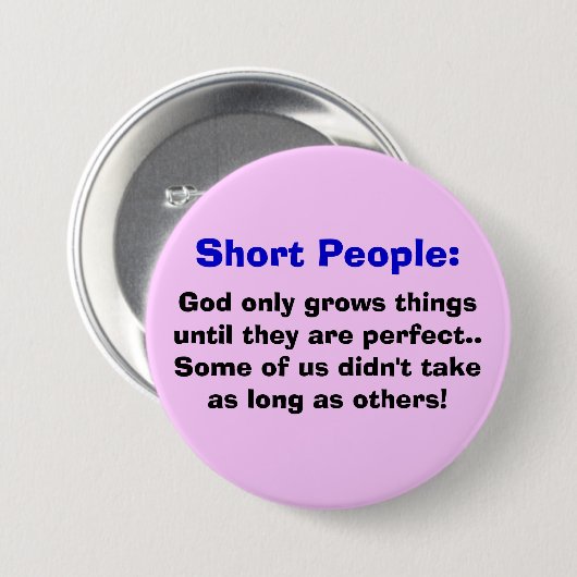 Short People Button (Voorkant /achterkant)