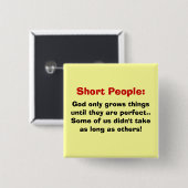 Short People Button (Voorkant /achterkant)