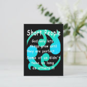 Short People Funny Revenge Design. Briefkaart (Staand voorkant)