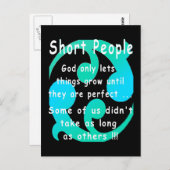 Short People Funny Revenge Design. Briefkaart (Voorkant / Achterkant)