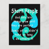 Short People Funny Revenge Design. Briefkaart (Voorkant)