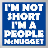 Short People Nugget Funny Sign Poster (Voorkant)
