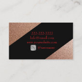 Short Red Hair And Gold Beauty Visitekaartje (Achterkant)