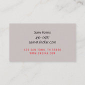 Short Shofar (rood) Visitekaartje (Achterkant)