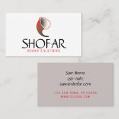 Short Shofar (rood) Visitekaartje (Voorkant / Achterkant)