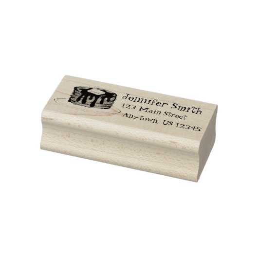 Short Stack Pancake Breakfast Butter Syrup Address Rubberstempel (Stempel)
