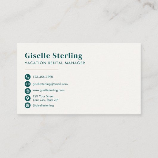 Short Term Rental Photo | Vacation Rental Manager  Visitekaartje (Achterkant)