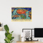 Short Wave Radio Map Poster (Thuiskantoor)