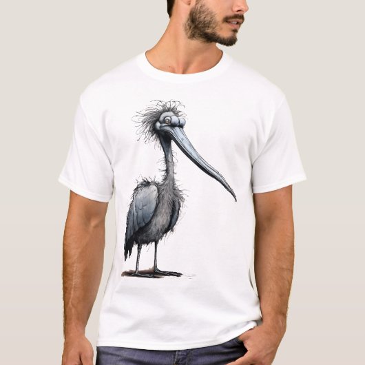 Shortbilled Stork T-shirt (Voorkant)