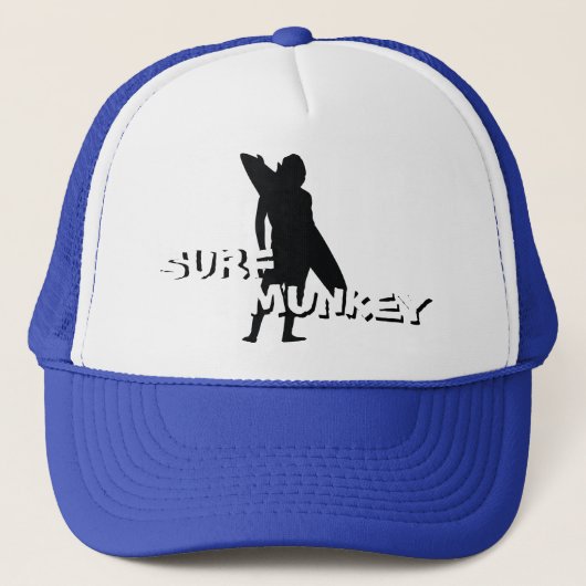 Shortboard Surfer silhouette design op vrachtwagen Trucker Pet (Voorkant)