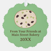 Shortbread Biscuit Kerstkoekjes Bakkerij Ornament Kaart (Achterkant)