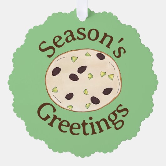 Shortbread Biscuit Kerstkoekjes Bakkerij Ornament Kaart (Voorkant)